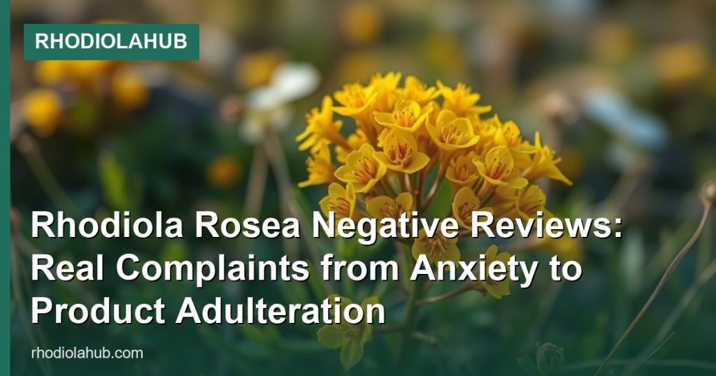 Rhodiola Rosea Negative Reviews: Real Complaints from Anxiety to Product Adulteration - RhodiolaHub