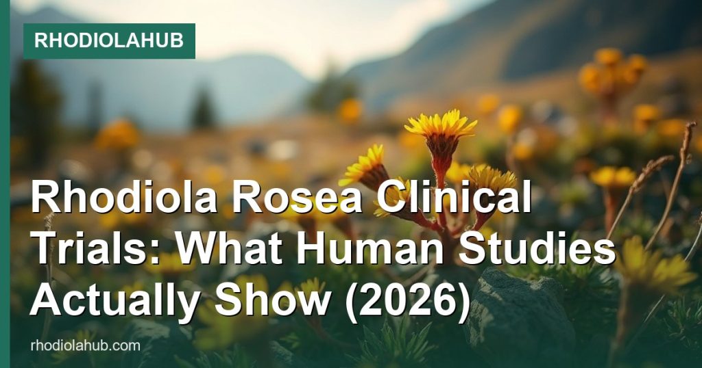 Rhodiola Rosea Clinical Trials: What Human Studies Actually Show (2026) - RhodiolaHub